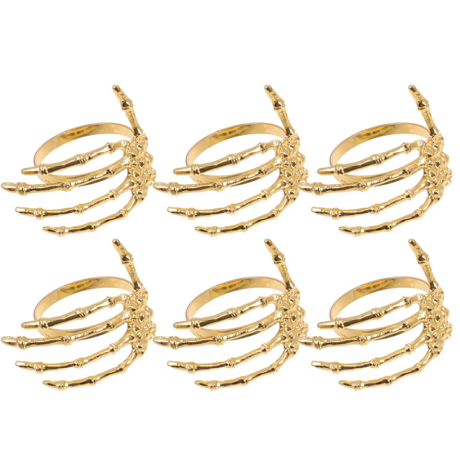 

6 шт. пряжка для салфетки в виде летучей мыши и призрака, ретро-украшение, кольца, принадлежности для стола, держатели для Хэллоуина, серебряные украшения