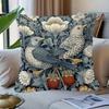 Vintage William Morris Bird Strawberry Pillow Cover Boho Floral Cushion Case Cottagecore Home Decor Bird Lover Gift