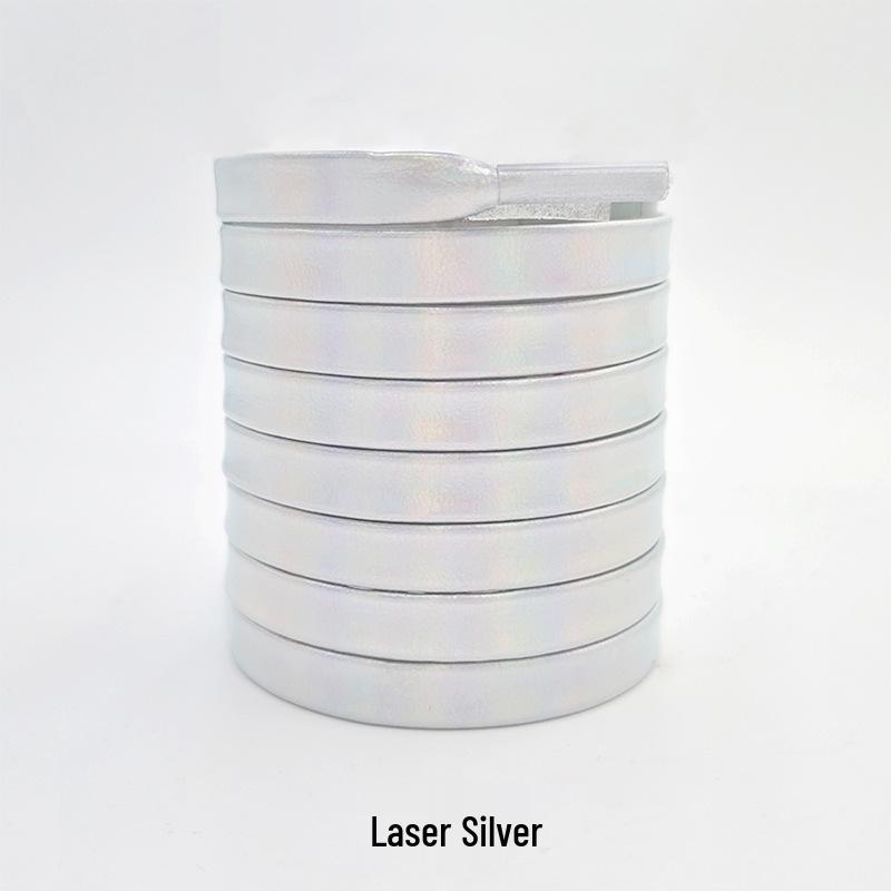 Złote i Srebrne Skórzane Odblaskowe Sznurówki do Butów Air Force i Dad Shoes - Jedna Para