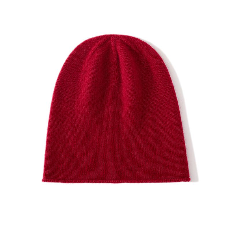 Super Morbido Cashmere Autunno e Inverno Nuovo Unisex Alta Gamma Colore Unito Ispessito Caldo Moda Lavorato a Maglia Cappello Casual