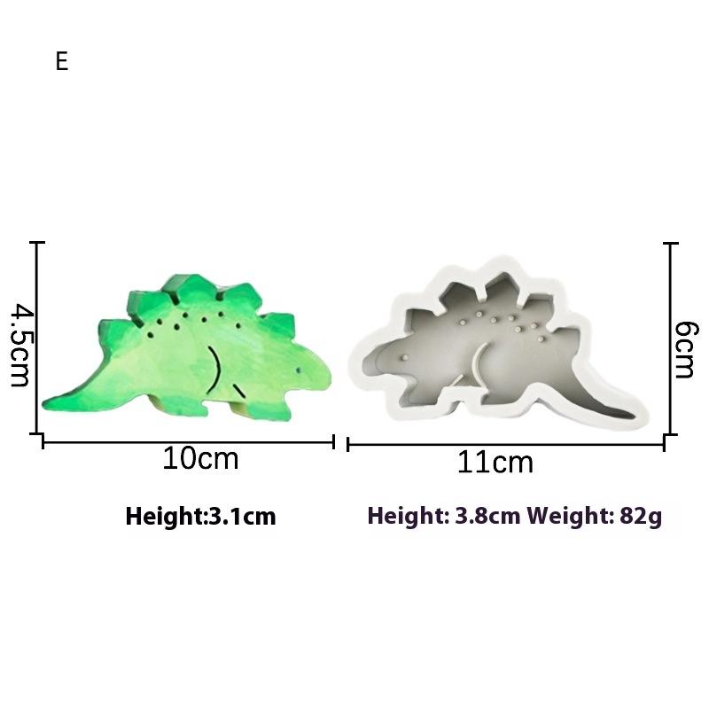 Making Supplies 1PCS 3D Dinosaur Giraffe Elephant Soap Candle Plaster Resin Decoration Silicone Animal Candle Mold