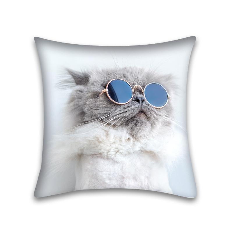 Cute Cat Pillowcase Anime Cartoon Cushion Cover Sofa Home Decor Home Office Pillowcase 45x45cm