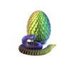 3D Printed Snake Egg Figurines with Moveable Parts, Anime Style Miniature Desktop Decor, Offices Home Ornament Gift