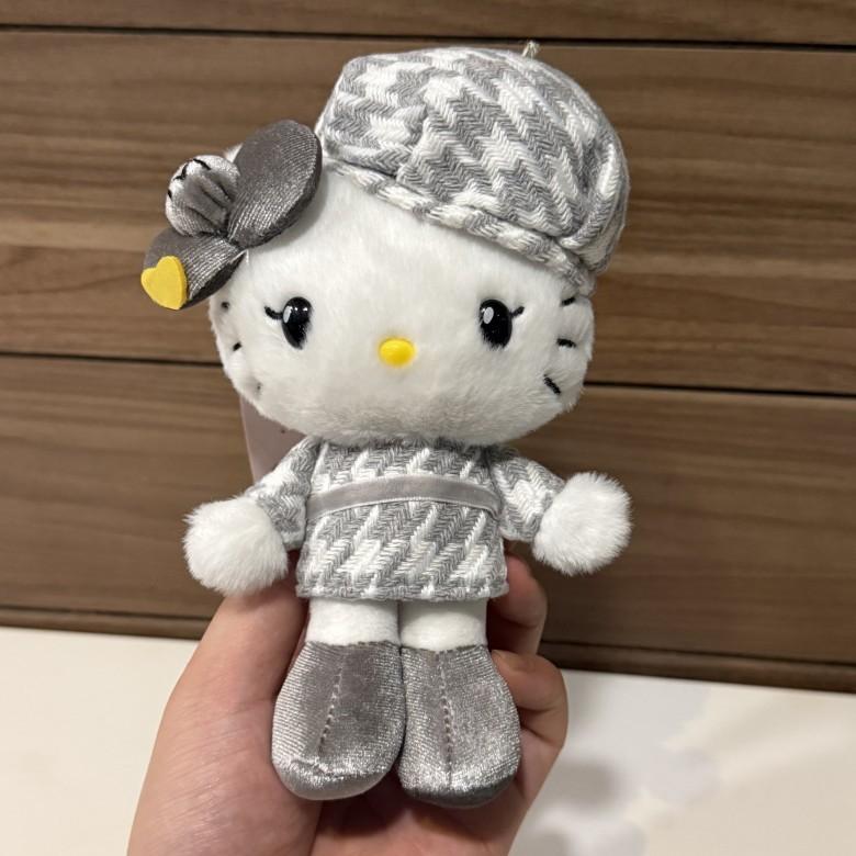 Grid Bear Plush Keychain With Quilted Pattern For Backpack Decor