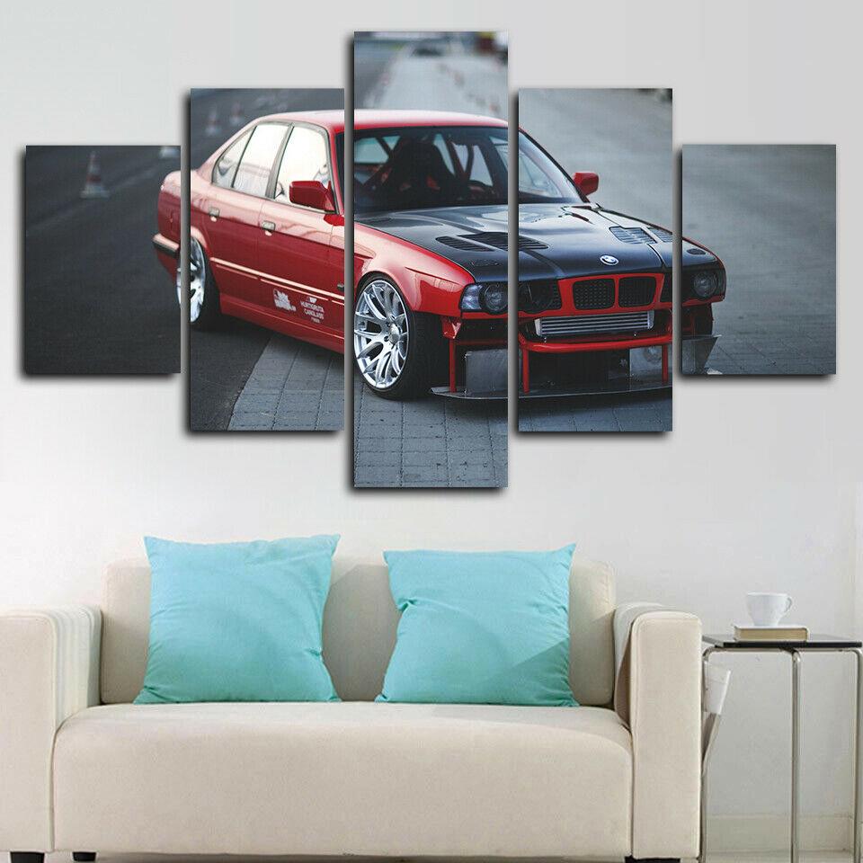 Classical M1 Group 4 Rennversion Sports Car 5 Panel Modern Wall Art Canvas HD Printed Posters Paintings Home Decor Pictures