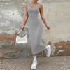 Women's Fashionable Solid Color Sleeveless Camisole Casual Dress