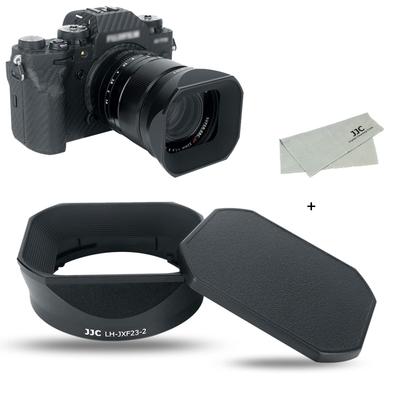 JJC II Metal Square Lens Hood Hood Cap for Fujifilm XF 33mm R LM WR Fujifilm XF 23mm R LM WR Lens Compatible with Fujifilm Lens Hood LH-XF23 + F1.4 &