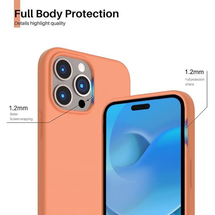 Coque - E.F.CONNECTION - iPhone 14 Pro - Souple - Orange - Ultra Slim