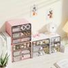 Transparent Design Desktop Drawer Box Large Capacity Multifunctional Storage Shelf Space Saving Desk Pen Holder Office