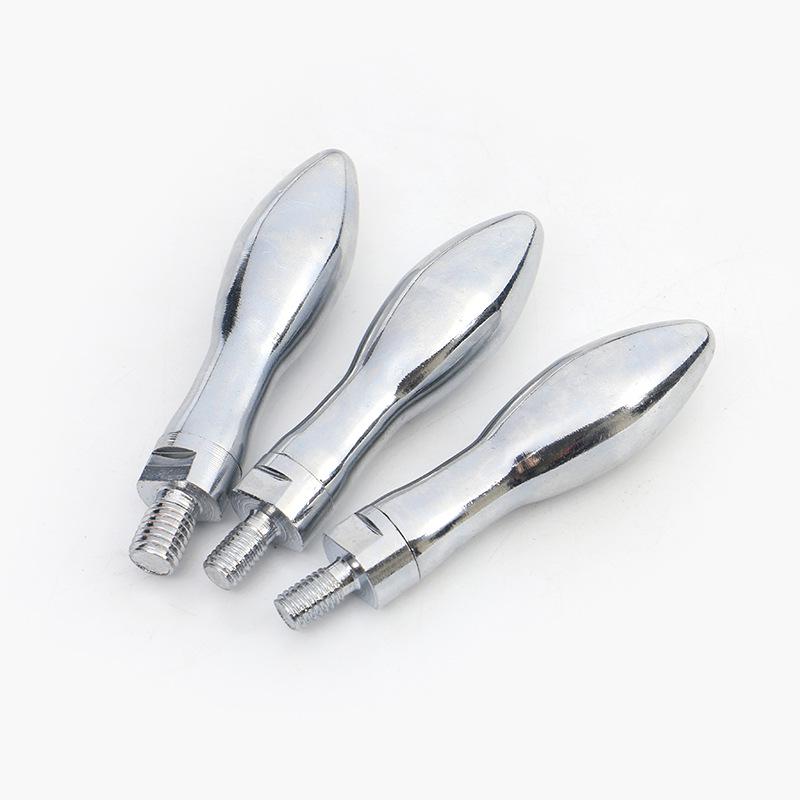 Rugby-Shaped Chrome Handle with Curved Rotating Design, Gourd-Shaped M8/M10/M12