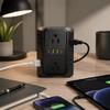 Multiple USB Ports Wall Mounted Power Socket US Plug Six Outlet Power Splitter for US Office Use