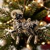 Multiuse Decorative Ornaments for Weddings Black Goat Christmas Tree Hanging Ornament, 2D Acrylic Festive Atmosphere Decoration Bars Pendant,