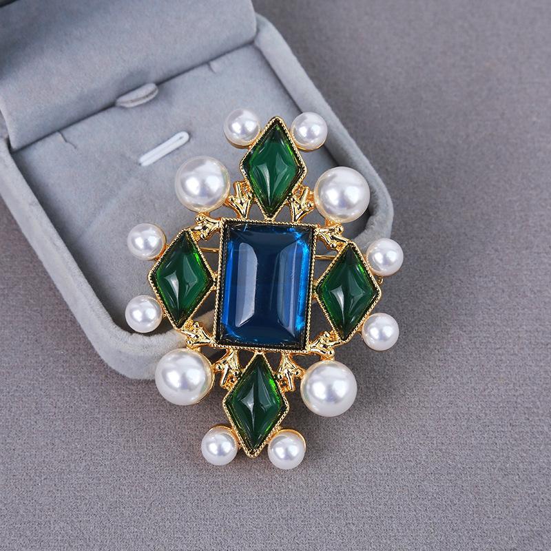 Broșă Perle Vintage Ac de rever pentru blazer Stil Baroc Lai Accesorii de Modă Atmosferice