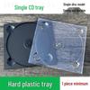 Estojo Porta-Discos CD/DVD de Plástico Preto Transparente, Formato Quadrado/Retangular