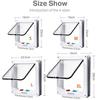 L/XL Cat Flap Door with 4 Way Lock Security Flap Door for Dog Cat Kitten Small Pet Gate Door Kit Cat Puppy Safety Gate