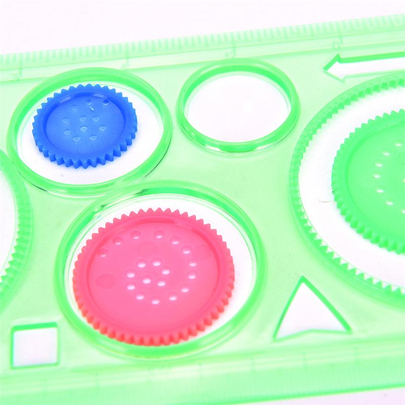 Multi-function Interesting Painting Puzzle Children Drawing Plastic Ruler