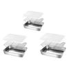 Stainless Steel Baking Pan with Cover Oven Rack Grilling Tool for BBQ and Refrigerator Storage