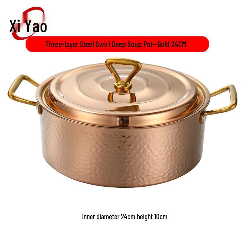 201 Stainless Steel Hammer-Pattern Induction Hot Pot