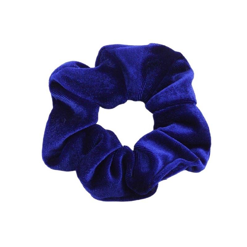 Gumka Do Włosów Frotka Kobaltowa Scrunchie Miękka Materiałowa Dla Kobiet