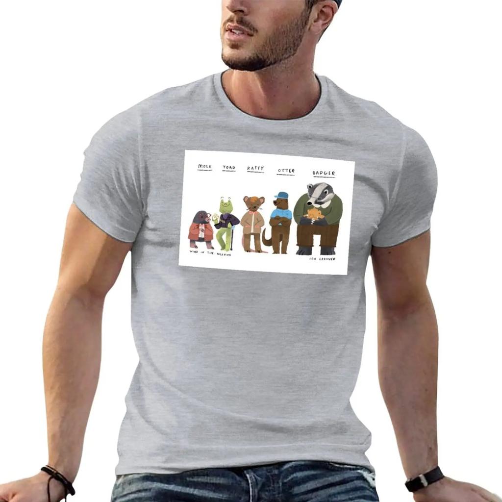 Wind in the Willows Characters T-Shirt hippie clothes T-shirt short oversized t shirt sports fan t-shirts t shirts