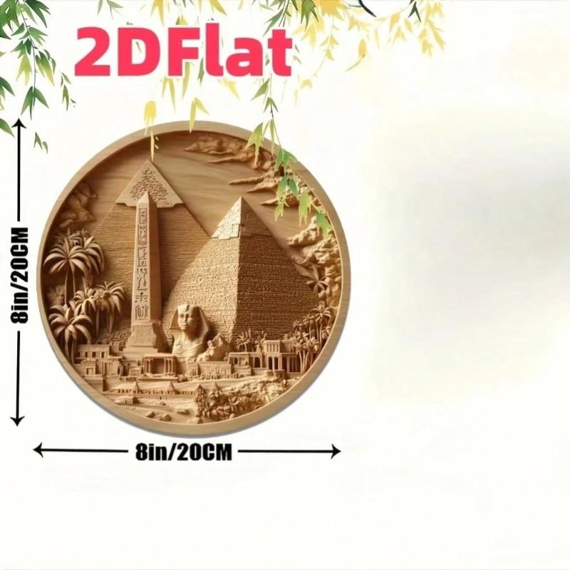 Vintage plechová cedule Egyptská pyramida Umění Zvířecí dekorace Kovové nástěnné umění