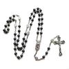62KD Rosary Beads Long Necklace with Jesus Christ Crucifix for Cross Catholic Prayer Pendant Party Gift for Men Women