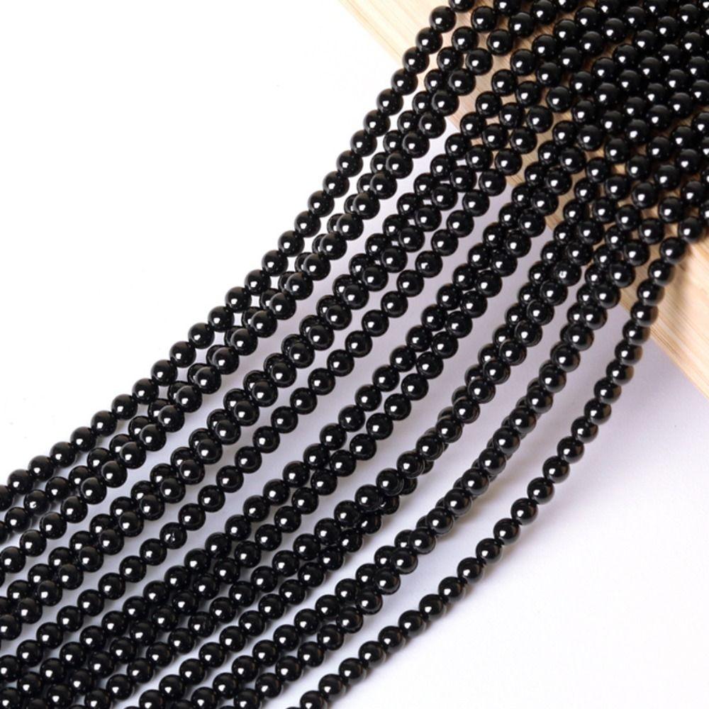 Handmade DIY Bracelets Materials 38cm Loose Spacer Beads Black Spinels Stone Beads Necklace