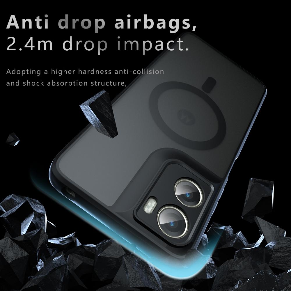 Pro Magsafe Magnetický Bezdrátový Nabíjecí Kryt Pro Motorola Moto G06 MotoG06 5G Nárazuvzdorný Matný Zadní Kryt Coque