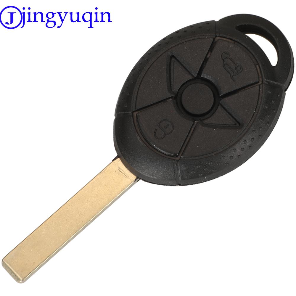 Jingyuqin 2B EWS Car Remote Control Key Fob Case for Old BMW Mini Cooper S R50 R53 with 315Mhz/433Mhz Adjustable ID44 Chip