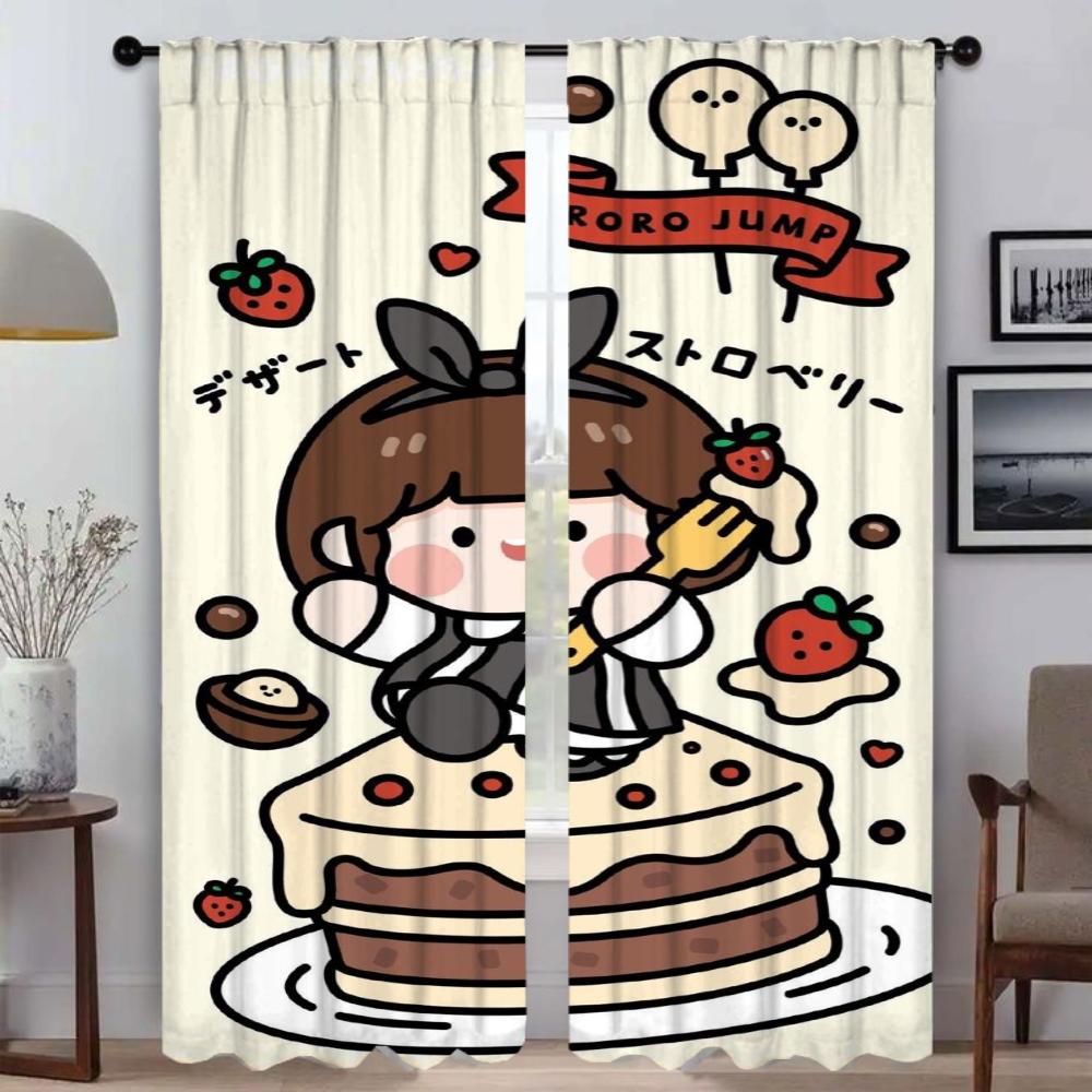 

Современные шторы для гостиной для камеры RORO JUMP, затемняющие шторы, противомоскитные шторы, 2 шт., украшение на Хэллоуин W50xH70cmx2pcs-CL