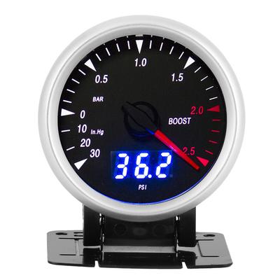 60mm 2.5in 12V Universal LED Car Turbo Boost Gauge ‑30‑2.5 BAR LED Indicator Control