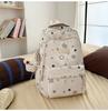 Schoolbag Large Capacity Printed Star School Bag Junior High School Female Grade 3 to 6 Double Backpack Breathable Wide Shoulder Strap Backpack Female