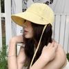 Adjustable Striped Peaked Cap Drawstring Women Sun Hat Lightweight Sunscreen Baseball Hat  Outdoor