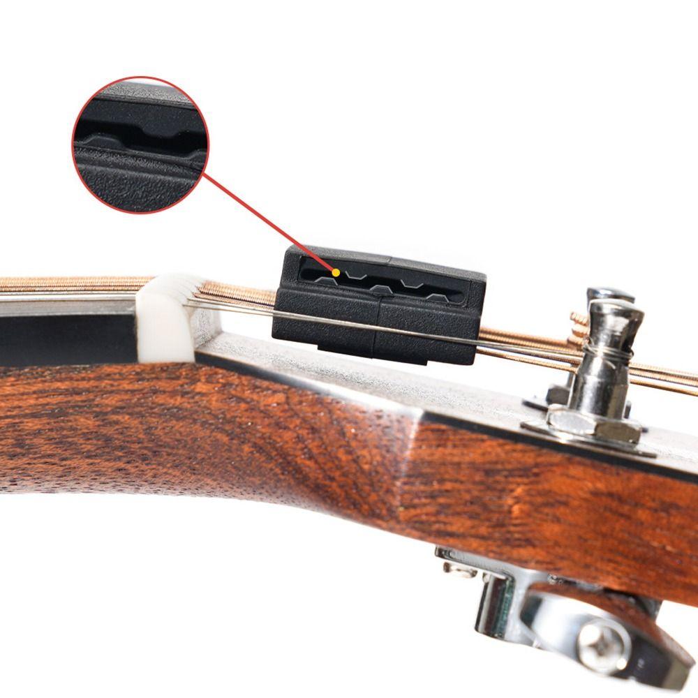 1/5Pcs Bass Ukulele Rubber Guitar Pick Holder Black Paddle Clip New Fix On Headstock