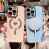 Love Heart Wireless Charging Phone Case For Iphone 14 13 12 11 Pro Max 14 Plus 14pro Shockproof Plating Magnetic Soft Back Cover