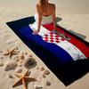 Asciugamano da Spiaggia in Microfibra Orgoglio del Calcio Croato, Leggero e Asciugatura Rapida, per Viaggi Estivi, Essenziale da Spiaggia, Piscina