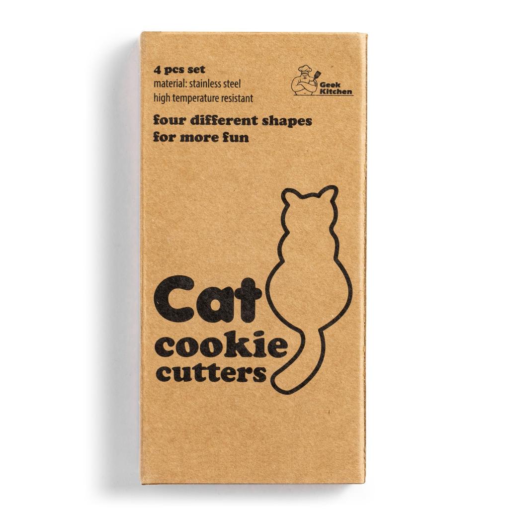 Cat Cookie Cutters, 4 Pcs., New