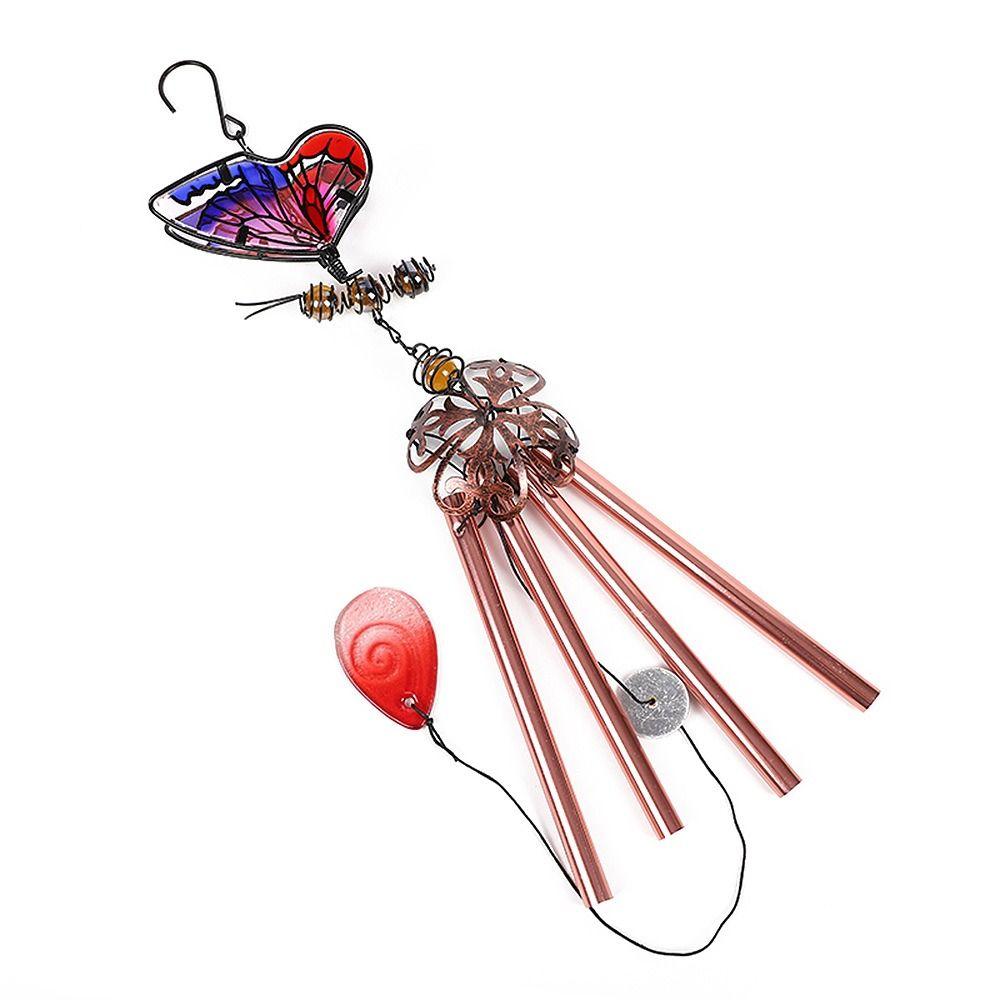 Metal 3D Butterfly Pendant Vintage Painted Hanging Decoration Craft Wind Chime  Scenic Spot