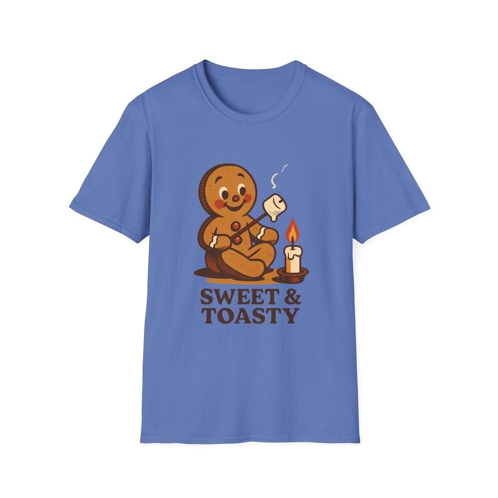 

Unisex Softstyle T-Shirt Gingerbread Man Marshmallow Funny Holiday Christmas 3XL