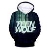 Felpe con cappuccio Stampa 3D Serie TV Teen Wolf Autunno Uomo Donna Moda Felpe Oversize Felpa con cappuccio Maglioni da uomo Tuta Abbigliamento Uomo