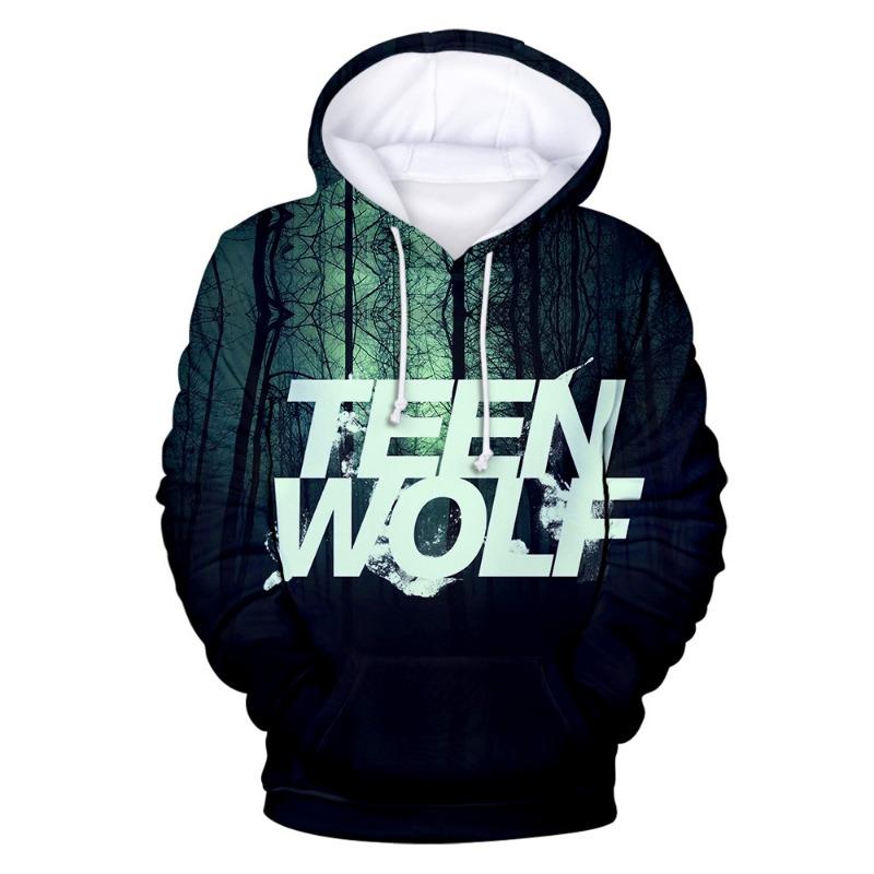 Felpe con cappuccio Stampa 3D Serie TV Teen Wolf Autunno Uomo Donna Moda Felpe Oversize Felpa con cappuccio Maglioni da uomo Tuta Abbigliamento Uomo