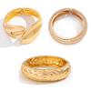 PuRui Exaggerated Heavy Metal Chunky Wide Cuff Bangles for Women Punk Geometric Spring Arm Bracelets Men Jewelry Steampunk