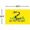 No Step On Snek Flag 2x3 FT and Don't Tread on Me Gadsden Flags with 2 Brass Grommets,Sturdy Double Stitched and Premium Polyester. (2x3ft)