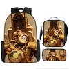 Fast Delivery Skibidi Toilet Backpack Cross-border Fashion Backpack Retro Schoolbag Cartoon Backpack Three-piece Set