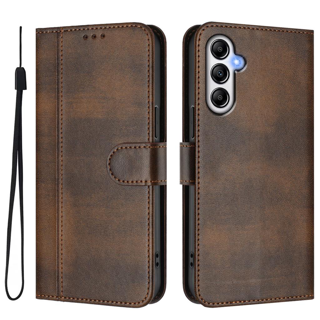 For Samsung Galaxy A34 5G Cases Wallet Stand Retro Texture Leather Phone Cover with Lanyard