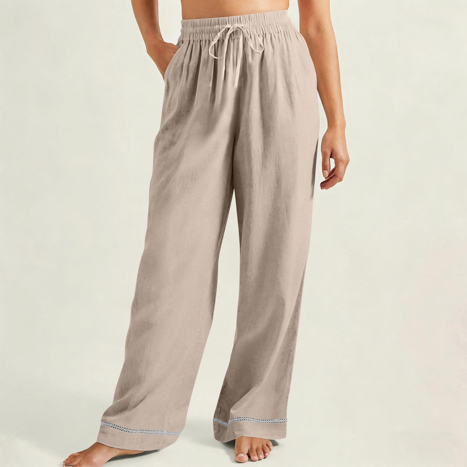 Women s Casual Loose Pants Straight Wide Leg Pants Casual Pants S