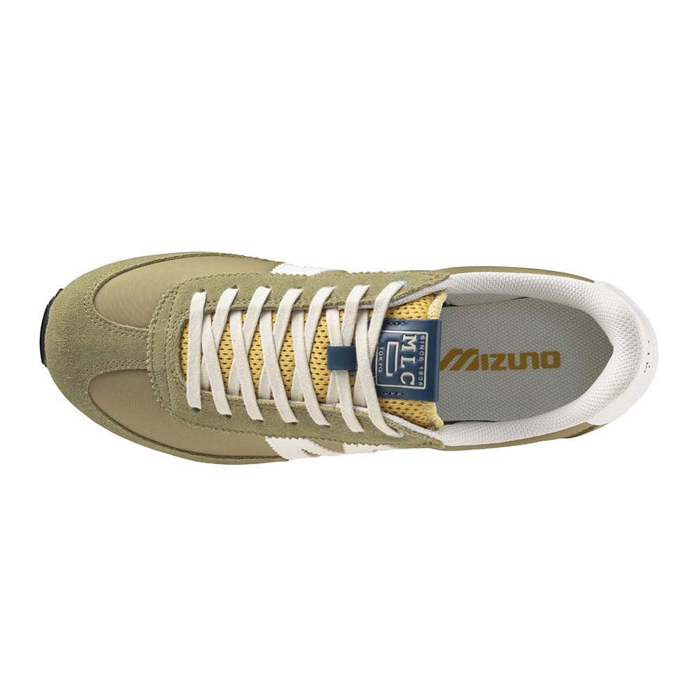 Mizuno MLC PAMIEL Sports and Khaki x Size 2E Sneakers, Casual, White, 23.0 cm,