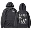Rapper Tupac 2pac Hoodie Men's and Women's Sportswear Neutral Hoodie Fashion Letter Printed Pattern Hip Hop Sportswear Casual