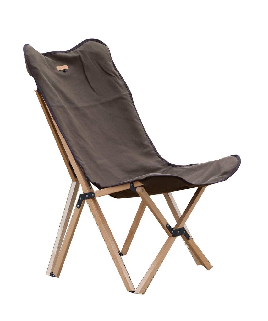 Woodie pack chair Outdoor chair Camping chair Folding folding chair Outdoor Wooden Woody chair Canvas Washable Portable Storage bag included Natural