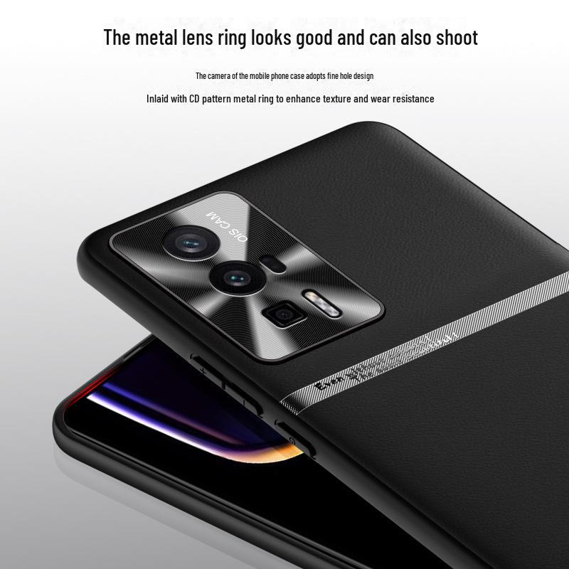 Capa protetora de couro líquido para celular Redmi K60 Pro: Anti-queda e anti-incrustante; Envio de uma só peça disponível.